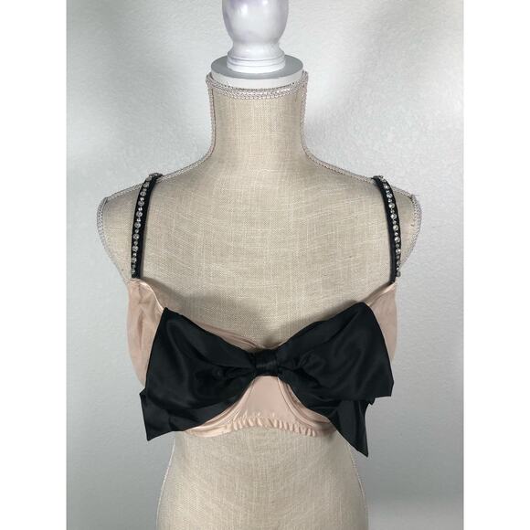 Victoria's Secret Wicked Unlined Mesh Balconette Push Up Embellished Bra - 38DDD - Picture 2 of 8